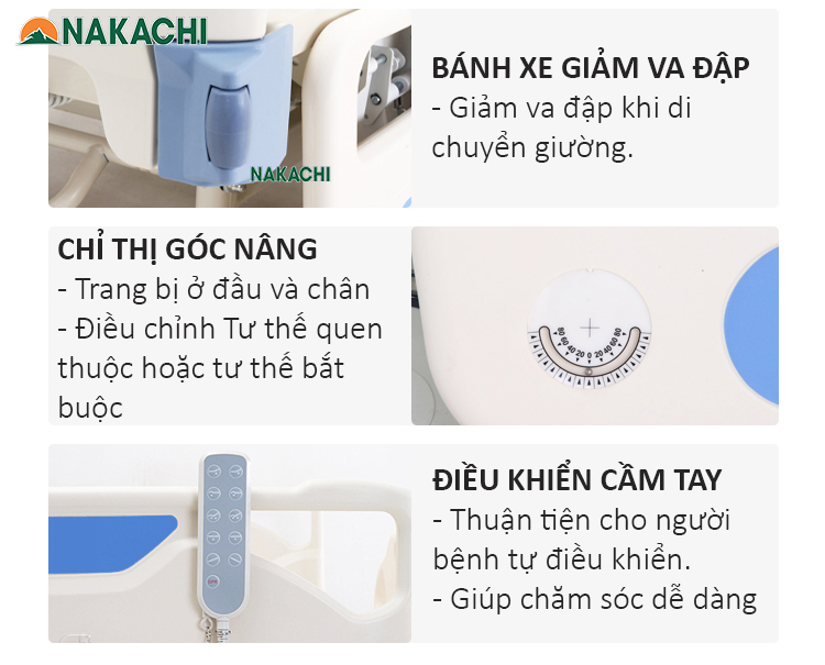 giường bệnh nhân A15 cao cấp nakachi